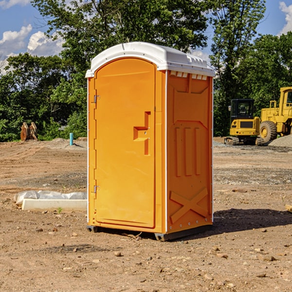 can i customize the exterior of the porta potties with my event logo or branding in Six Mile